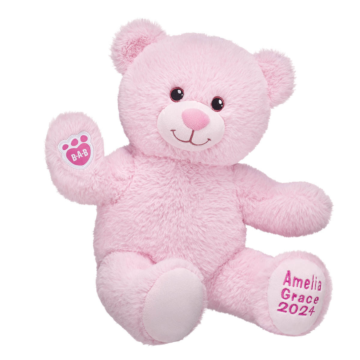 Personalized Baby Pink Teddy Bear Build A Bear
